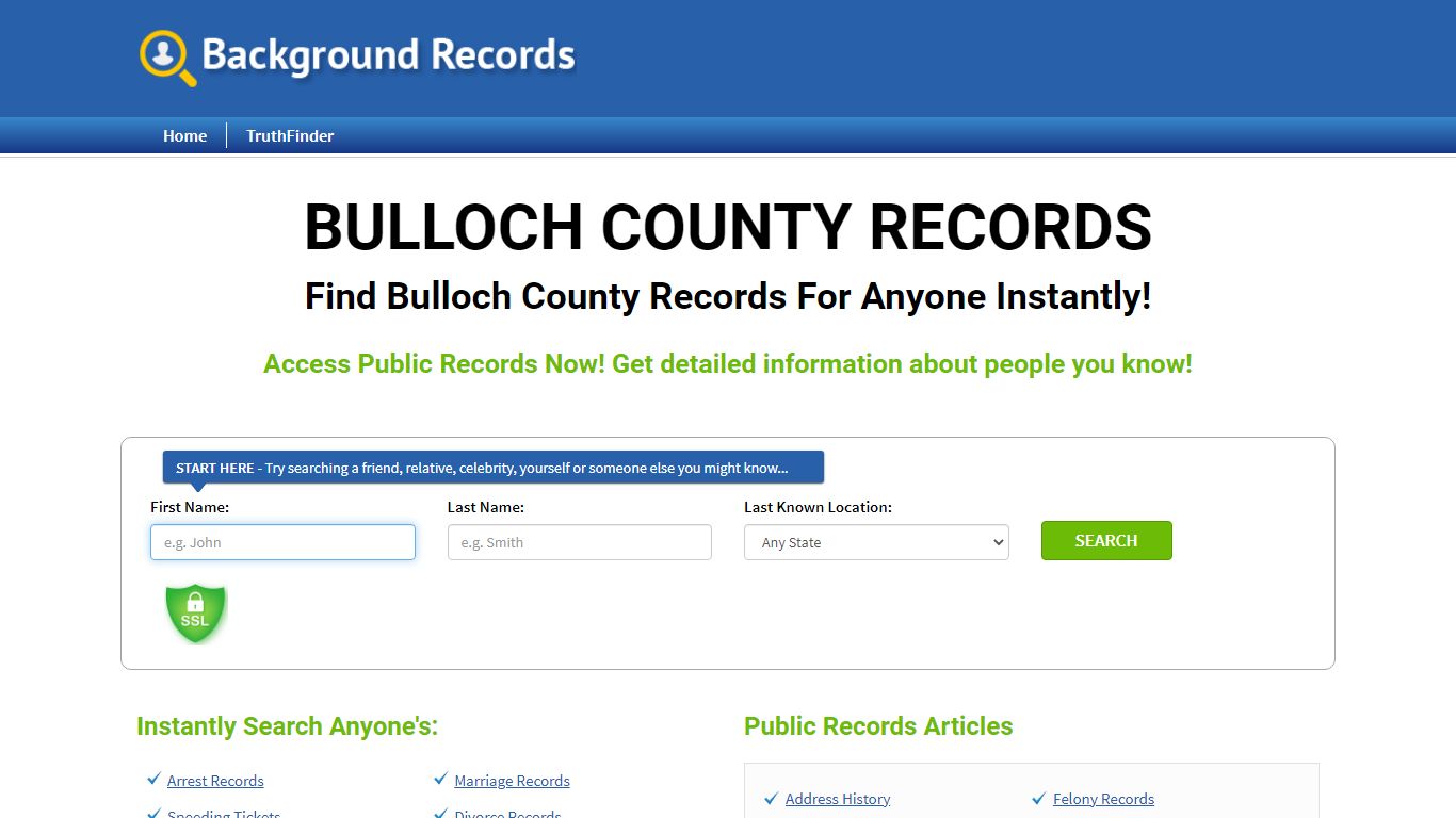 Find Bulloch County Records For Anyone Instantly!