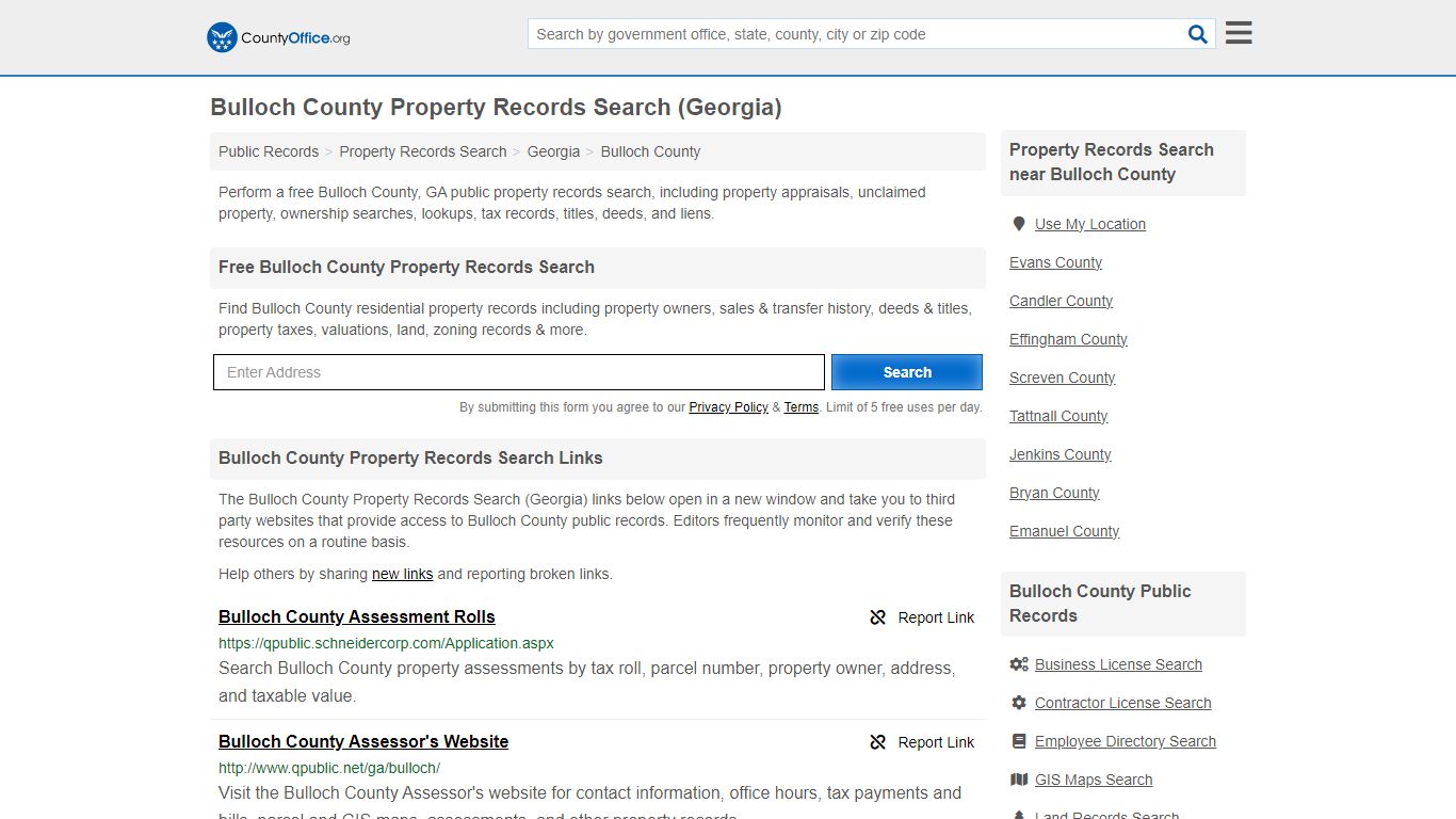 Bulloch County Property Records Search (Georgia) - County Office